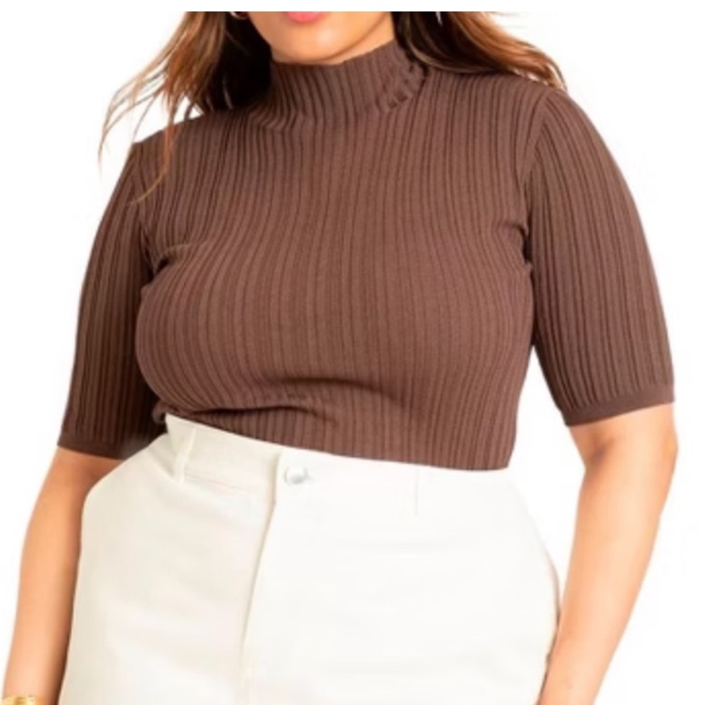 Eloquii Funnel Neck Sweater